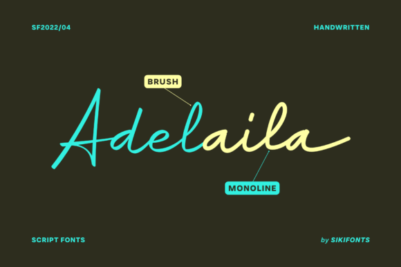 Adelaila: A Graceful Script Font for Elegant Branding Projects