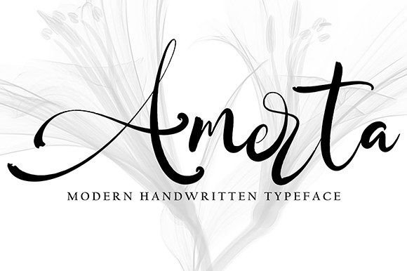 Amerta: A Modern Handwritten Script for Authentic Branding