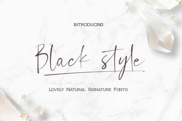Black Style: A Signature Script Font for Elegant Editorial Design