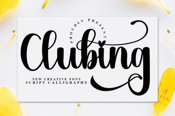 Clubing: A Trendy Handwritten Font for Elegant Branding Projects