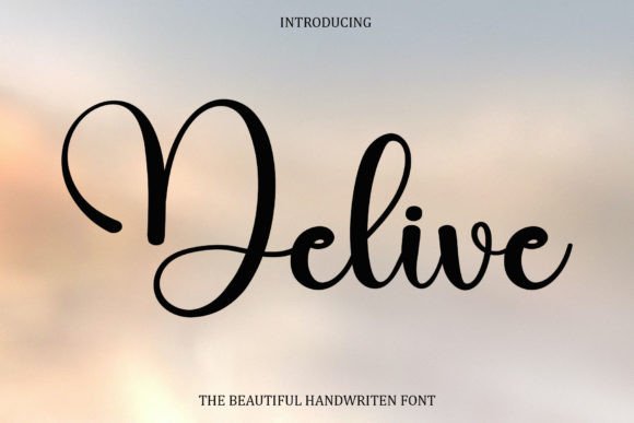Delive: A Handwritten Script Font for Elegant Editorial Design