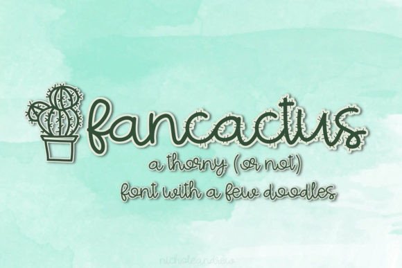 Fancactus: A Thorny or Smooth Script Font for Editorial Charm