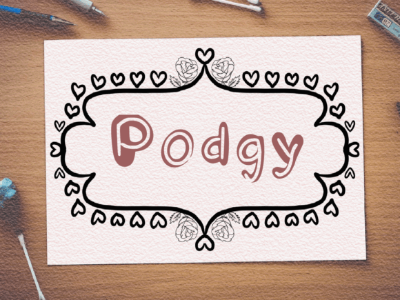 Podgy: A Whimsical Handwritten Font for Playful Brand Identities