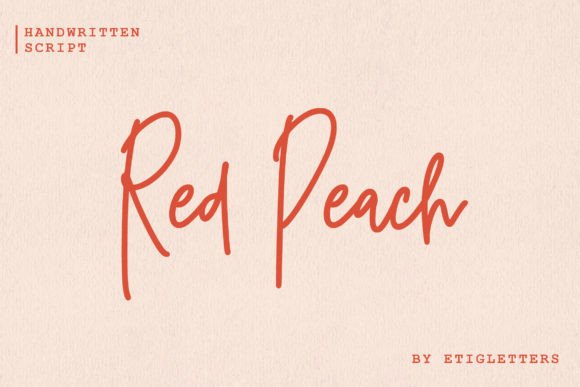 Red Peach: A Dazzling Script Font for Crafters and Product Designers