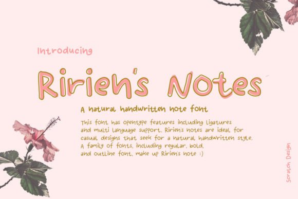 Ririen s Notes: A Whimsical Handwritten Font for Scroll-Stopping Digital Design