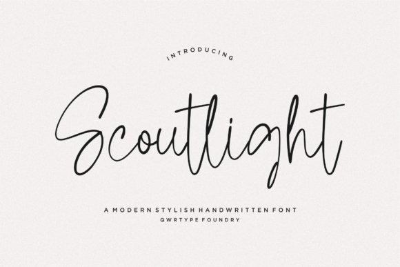 Scoutlight: A Graceful Handwritten Font for Modern Branding Projects