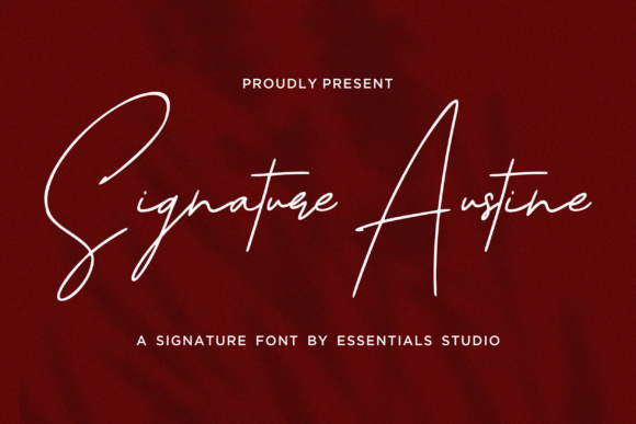 Signature Austine: A Monoline Script Font for Modern Marketing and Brand Design