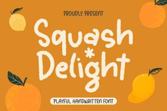 Squash Delight: A Playful Handwritten Font for Modern Editorial Design