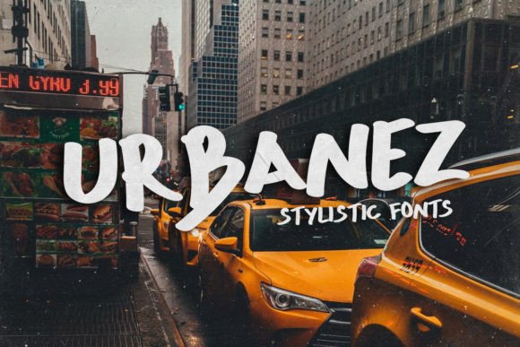 Urbanez: A Bold Display Font with Graffiti Charm for Crafters & Makers